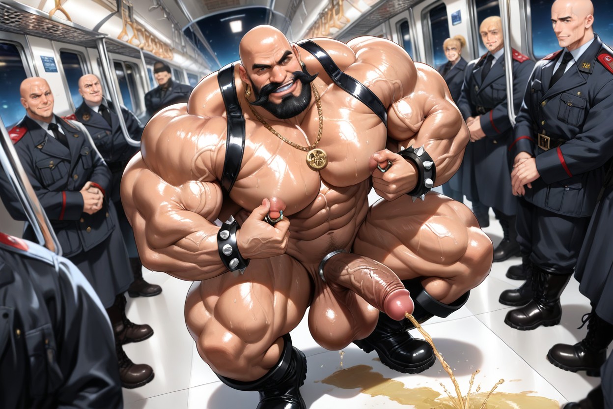 Big Steel Necklaces, Showing Asshole, Shaved Penis AI Gay Porn