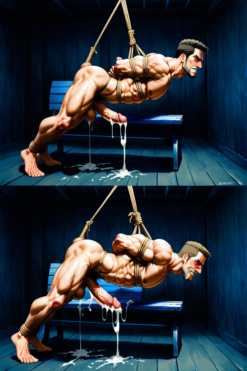 Shibari, Naked, Bondage AI Gay Porn