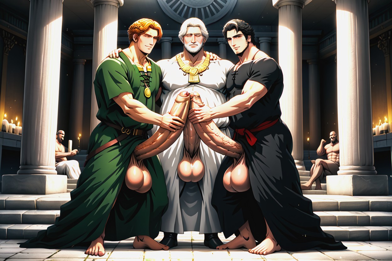 Correct Anatomy, Perfect Impossibly Oversized Thick And Extra Long Hyper Dick, 50+ AI Gay Porn