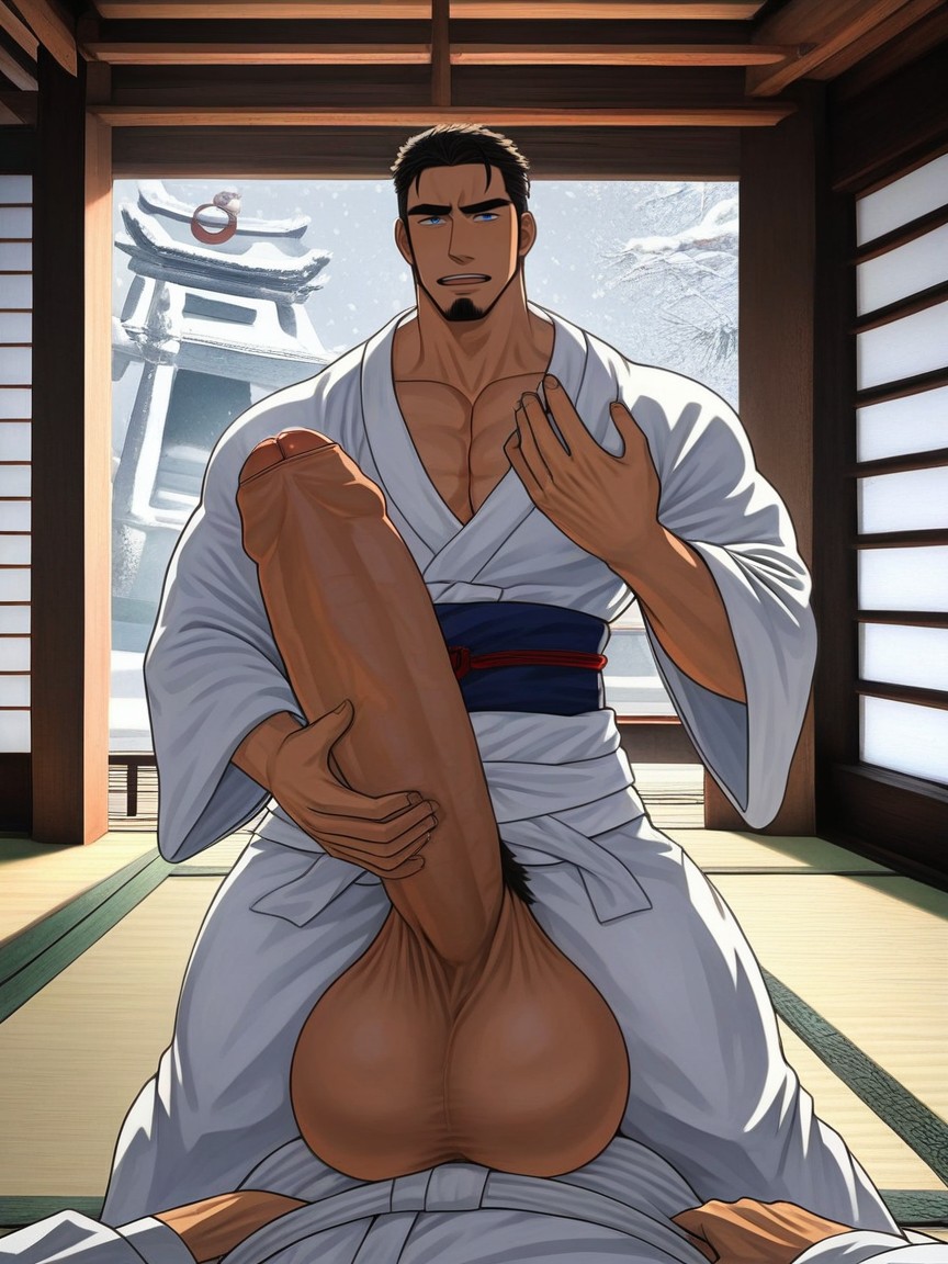 Perfect Impossibly Oversized Thick And Extra Long Hyper Dick, Handjob, Only Maximum One Cock Attached To Body Never Multiple Cocks AI Gay Porn