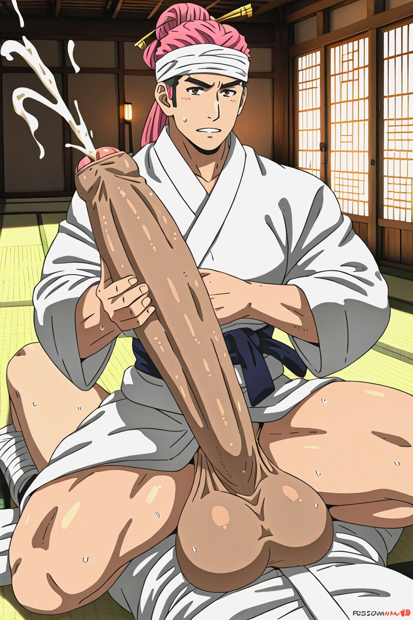 Ancient Japanese Temple, Gay, Magic AI Gay Porn