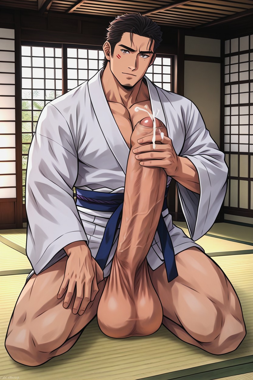 Karate Clothing, Ultrarealistic, Hugging AI Gay Porn