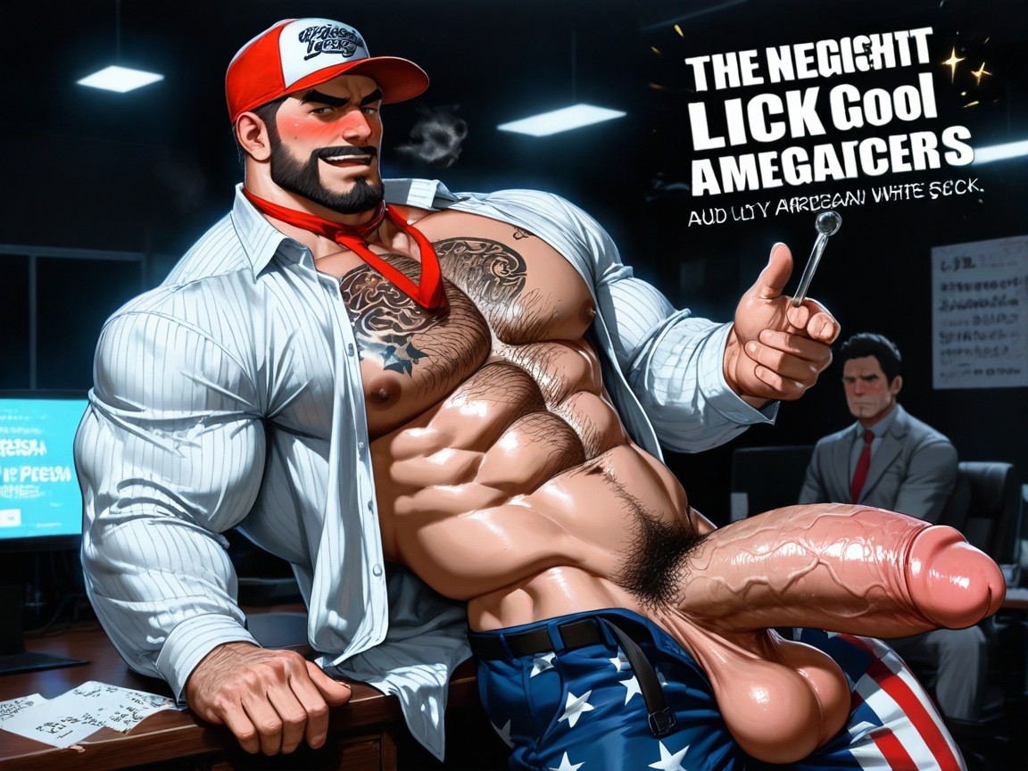 The President Of The United States Of America, Inside The Oval Office, Hot Guys At Party AI Gay Porn