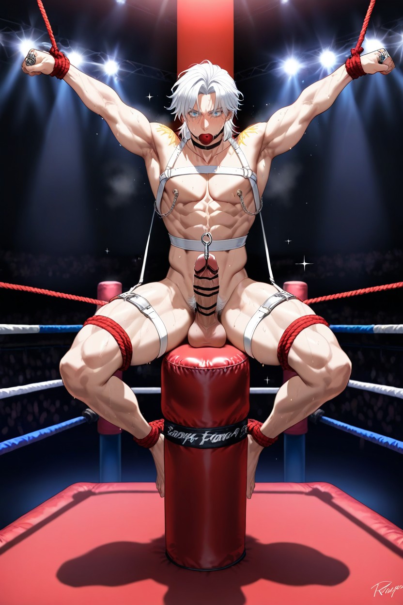 Eye Level Shot, Wide-eyed And Startled, Penis AI Gay Porn