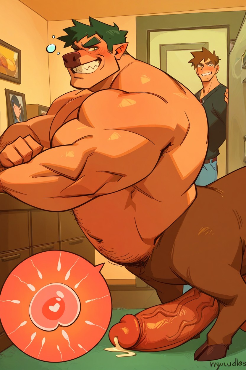 Minotaur, Correct, Humantaur Fucks Transman Human Vagina AI Gay Porn