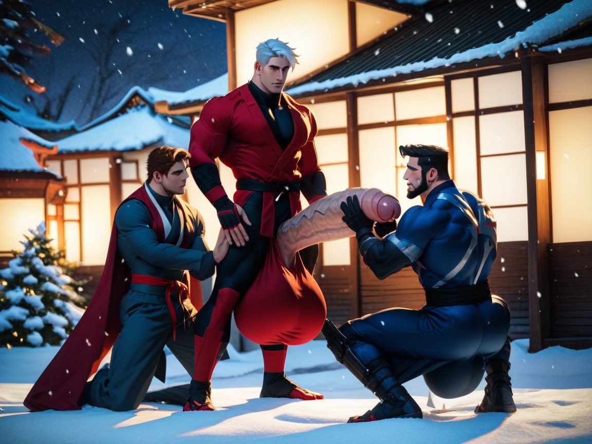 Snowing, Oversized Hyper Balls, Ninja AI Gay Porn