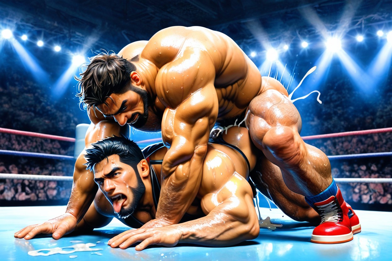 Thick Beards, Muscle God, Tongues Out AI Gay Porn