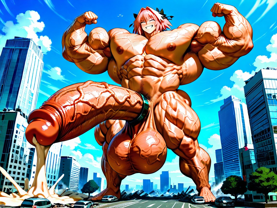 25+, Gigantic Muscles, High Detail AI Gay Porn