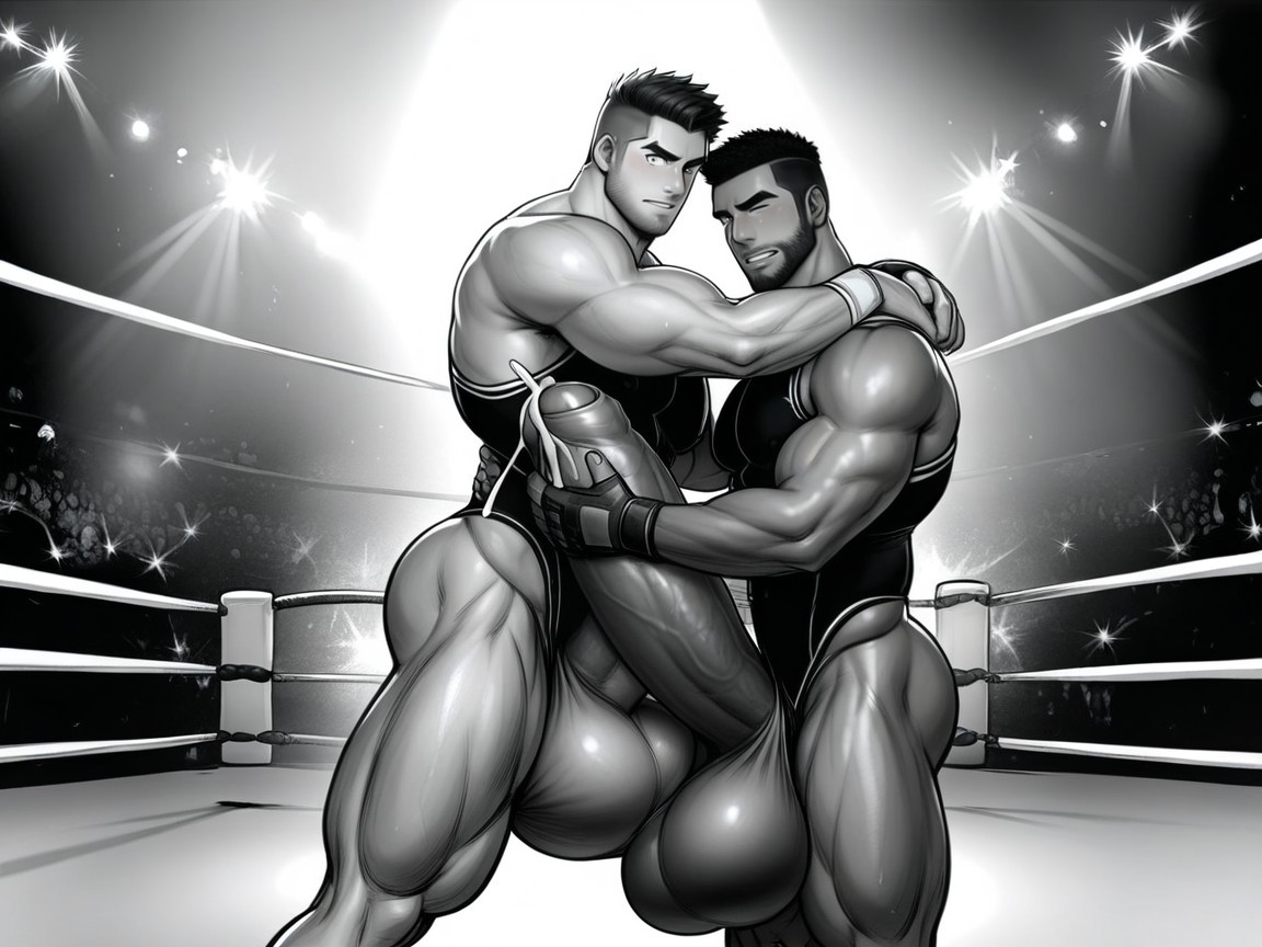 Caught, Form Fitting Tight Wrestling Leotards, With Audience Porno IA Gay