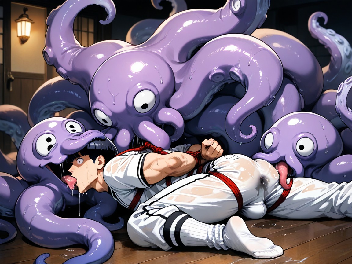 Fully Clothed, Multiple Hands Grabbing His Arms And Legs, Texture AI Gay Porn