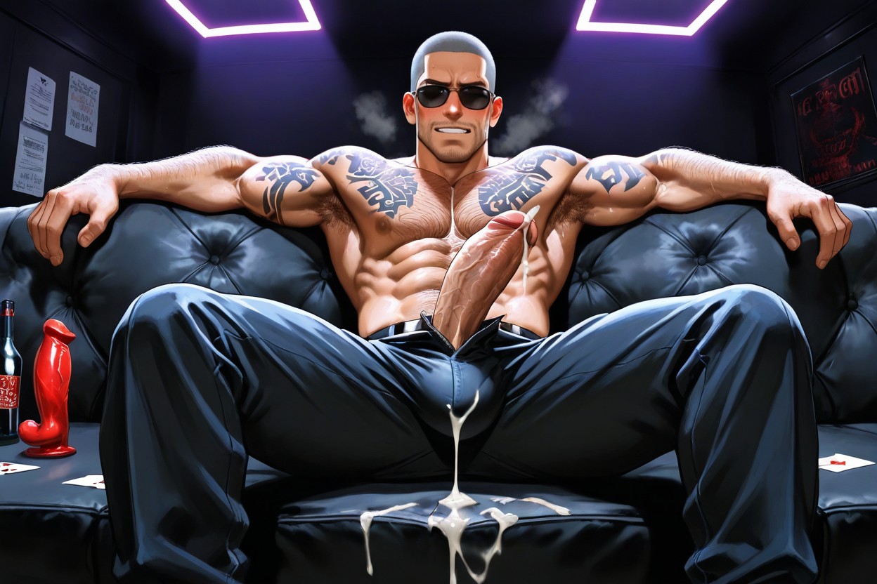 Private Cocaine In Vip Room, Dildo With Gold Letters "hot Cum, Shivering AI Gay Porn
