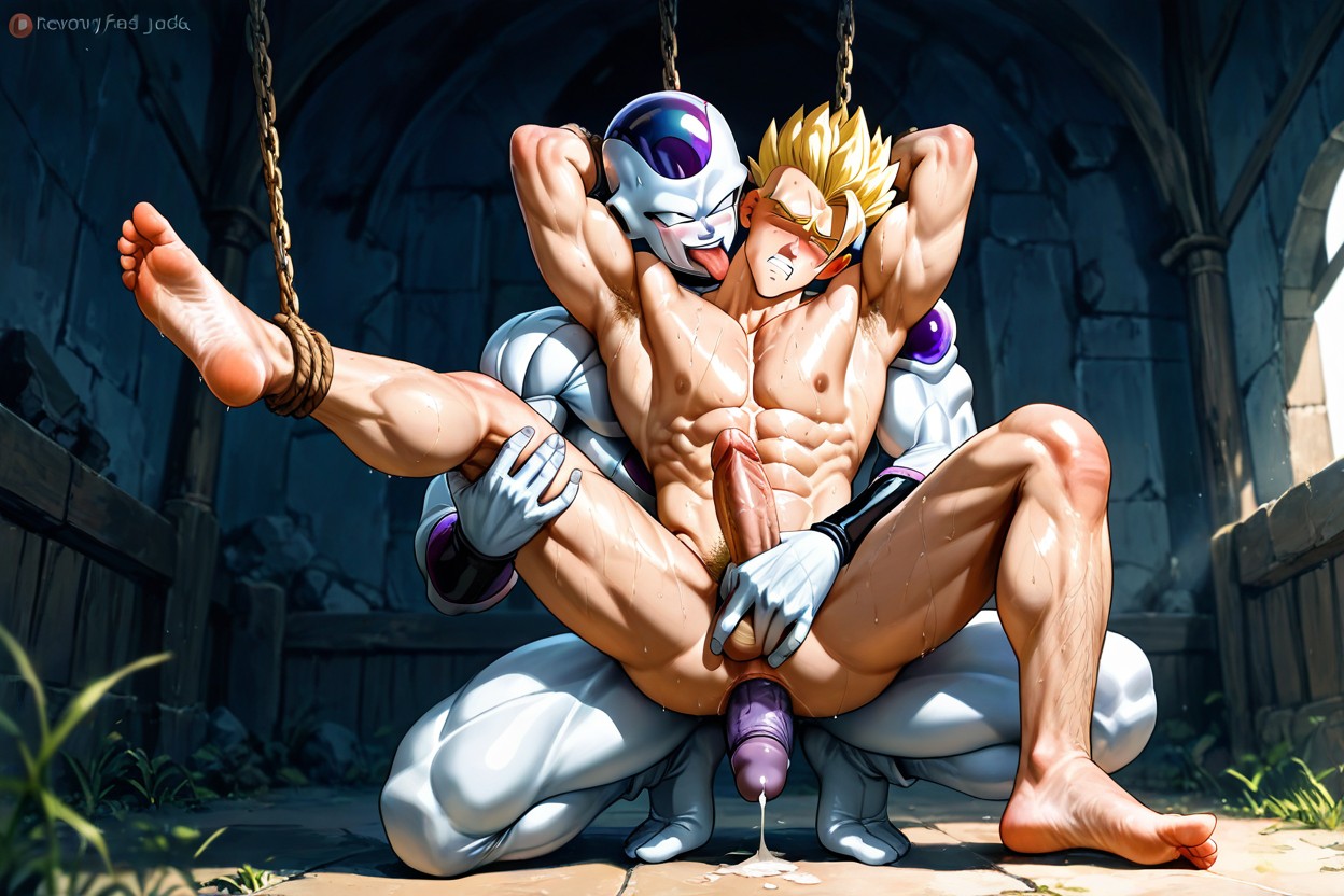Bras En L'air, Frieza Anal Fucking From Behind, Perfect Men Porno IA Gay
