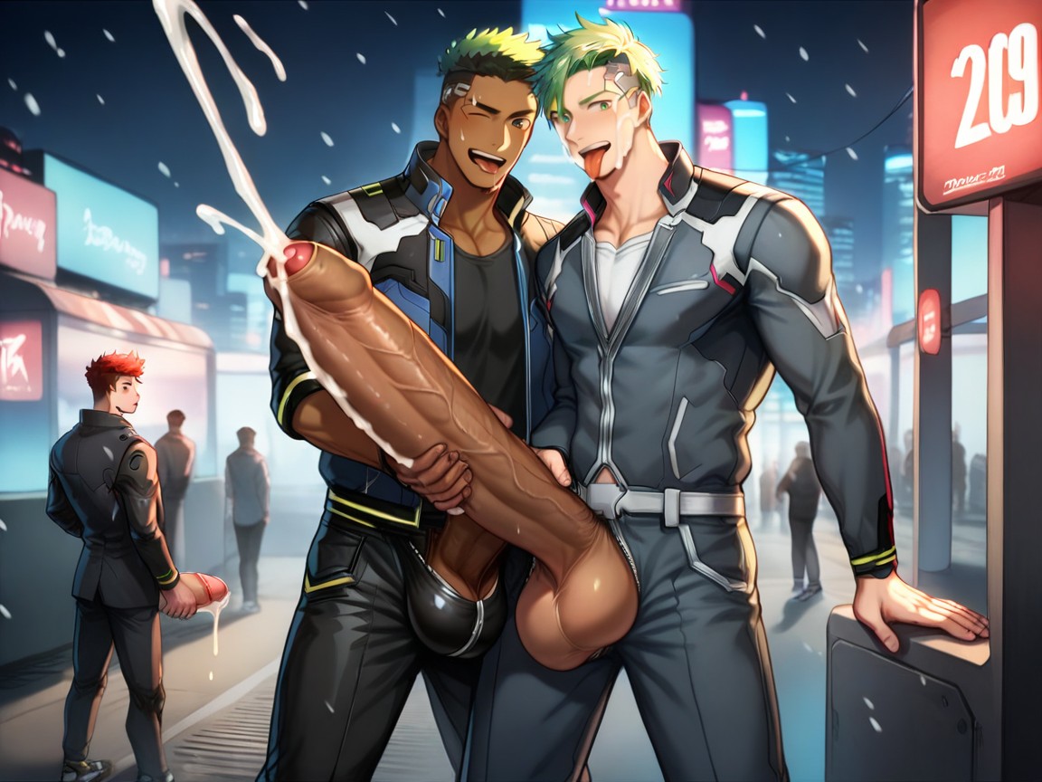 Tir À La Taille, Cyberpunk, Dystopia Porno IA Gay