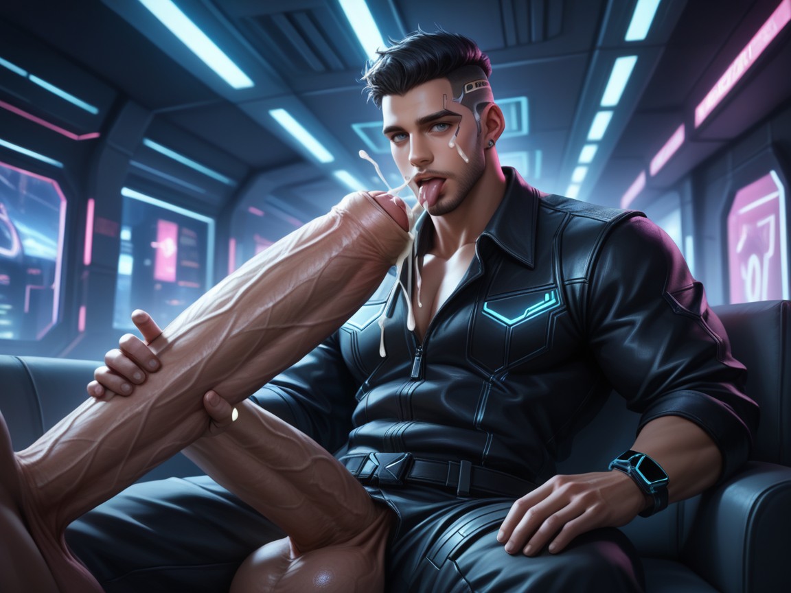 Masculine, Lumière Volumétrique, 18+ Porno IA Gay