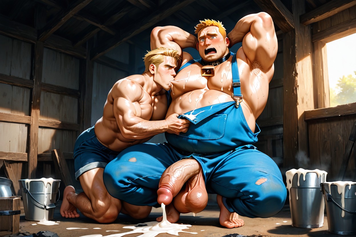 Oversized Hyper Gigantic Balls, Broad Shoulders, Human Porno IA Gay