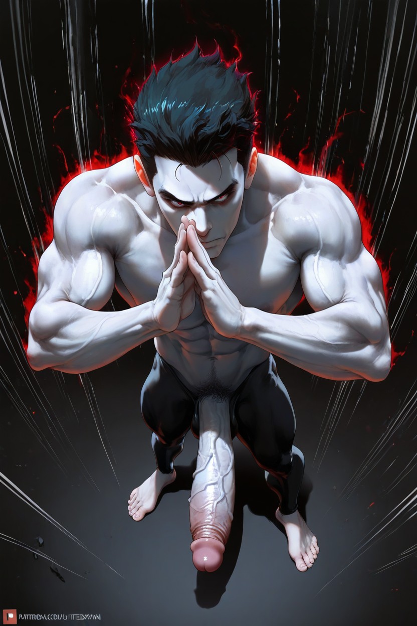 Squeezable, Handsome, Strong Lines AI Gay Porn
