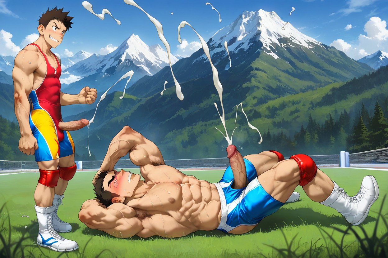 On The Grass, Thick Cock, Mountain Porno IA Gay