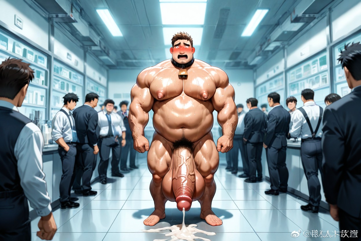 Thick Cock, Milk Coming Out From Nipples, Large Pecs 게이 AI 포르노