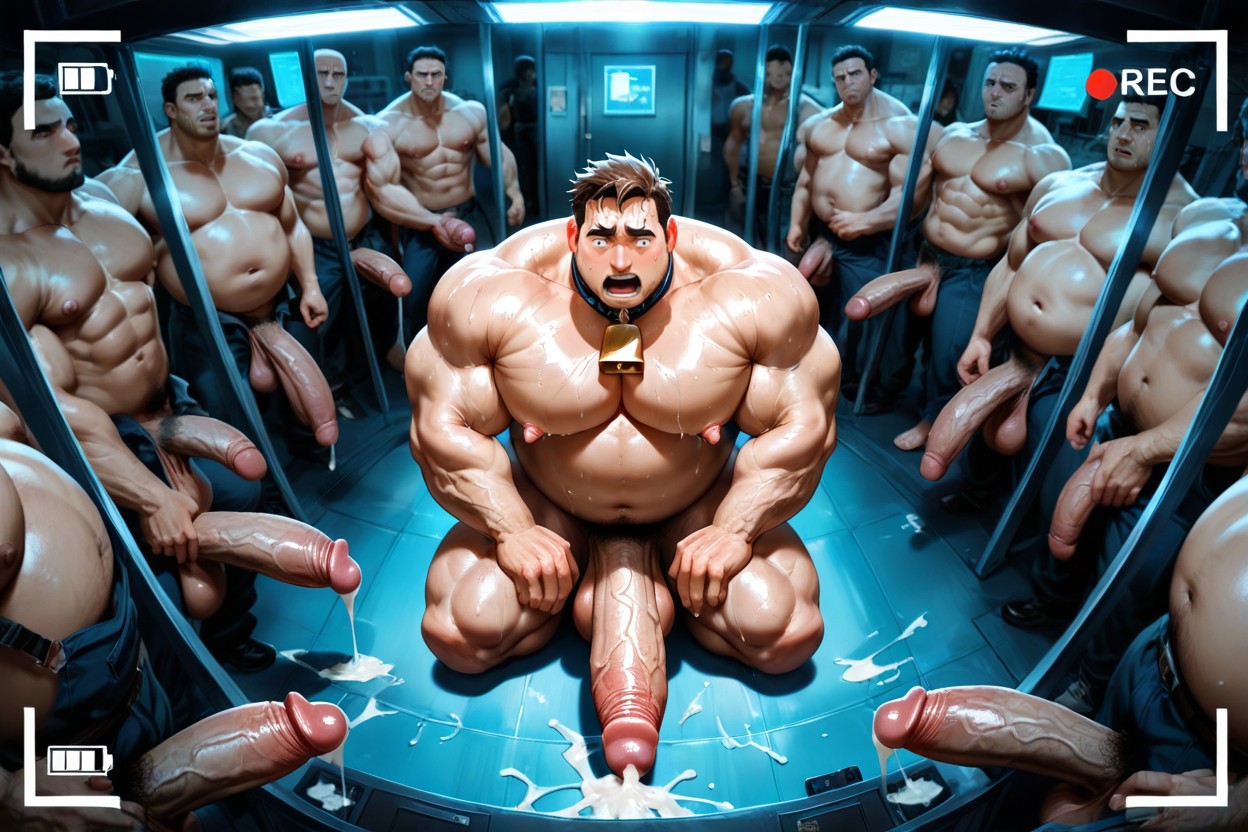 Topless, Palms On Face, Laboratório Pornografia gay com IA