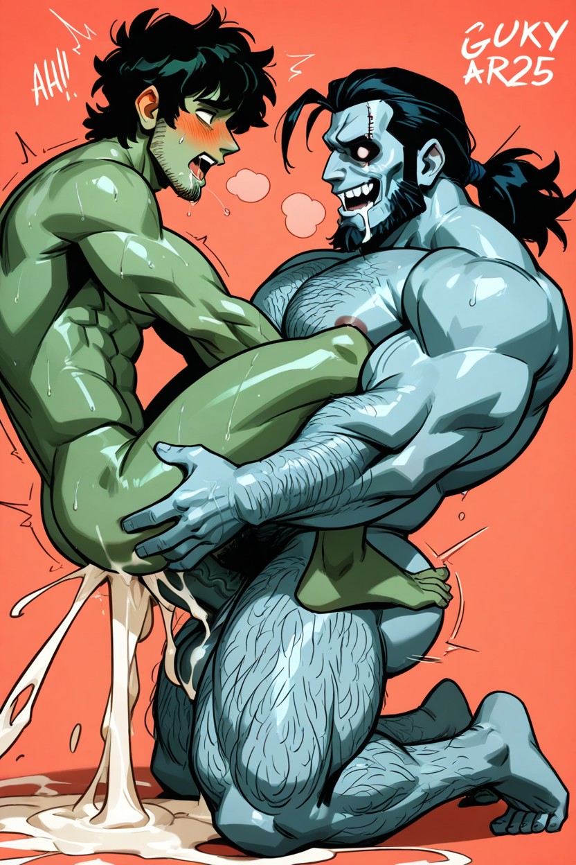 Milk From Undead Nipples, Open Mouth, Only Male ゲイAIポルノ