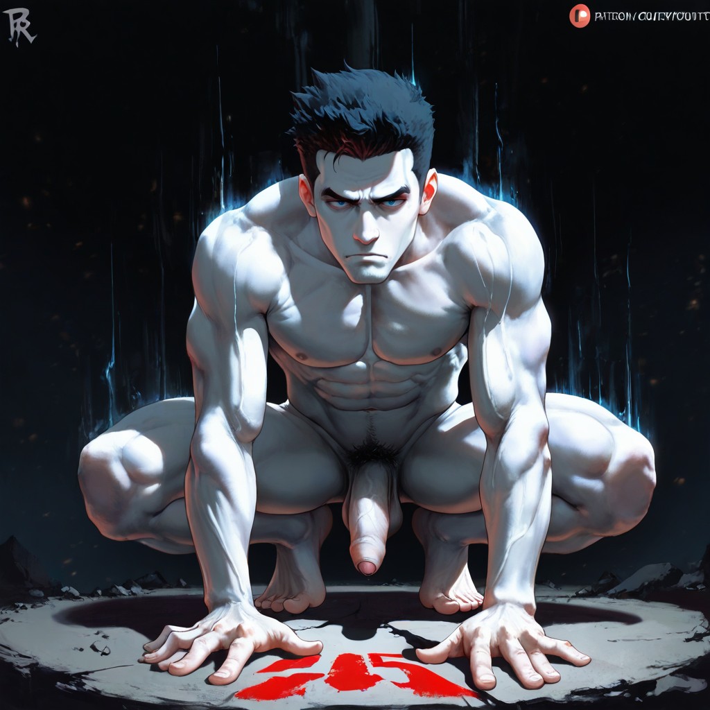 Beitemian Art Style, Moyen, Full Body Visible Porno IA Gay