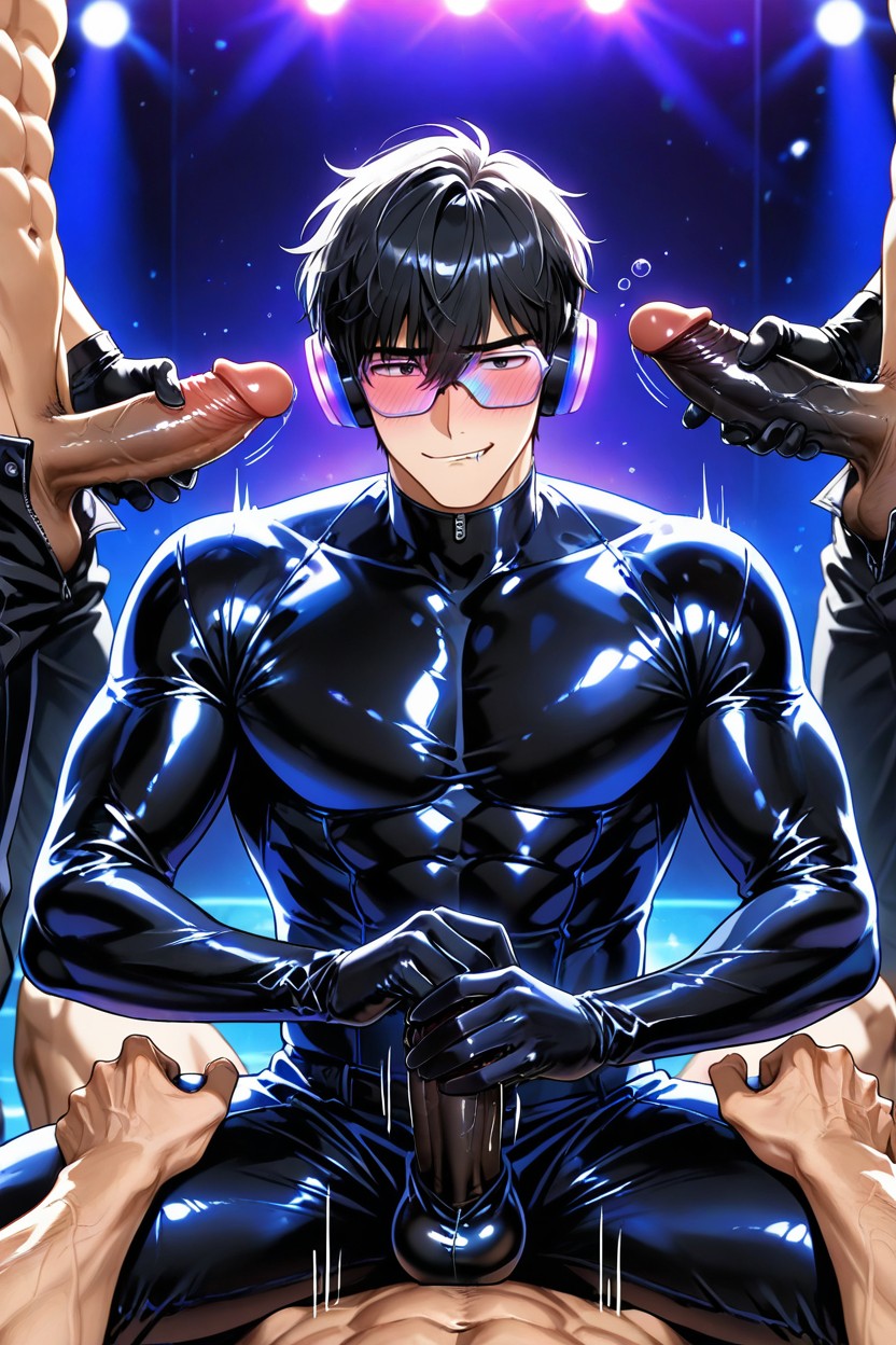 입술 깨물기, An Outfit That Completely Covers The Penis, 짧은 머리 게이 AI 포르노