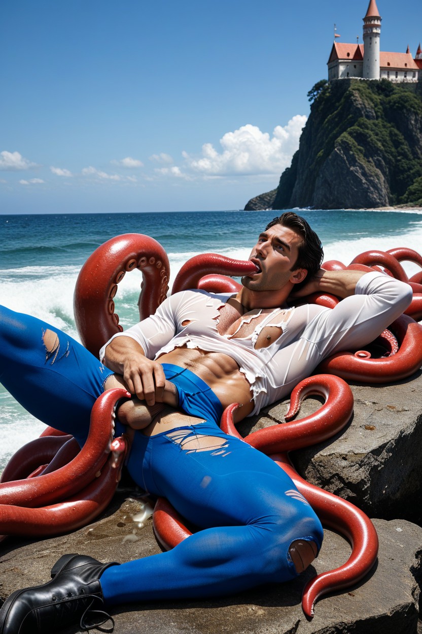 Big Balls, Octopus Tentacle Penetrating Anus, Excessive Cum 게이 AI 포르노