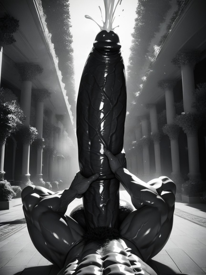 Extreme Hyper Massive Cock Growth, Noir, Veiny Porno IA Gay