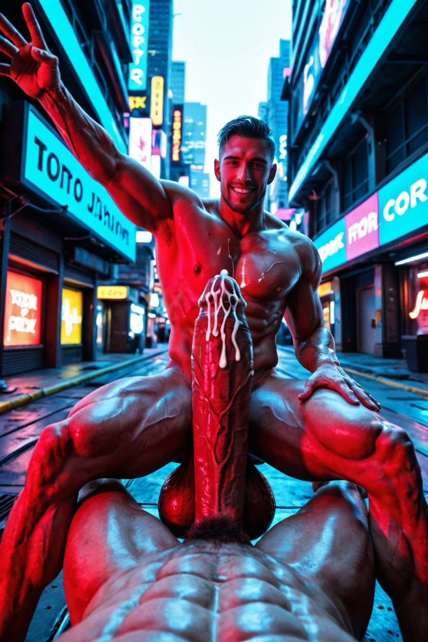 Aube, Cock Bigger Than Leg, Cyberpunk Porno IA Gay