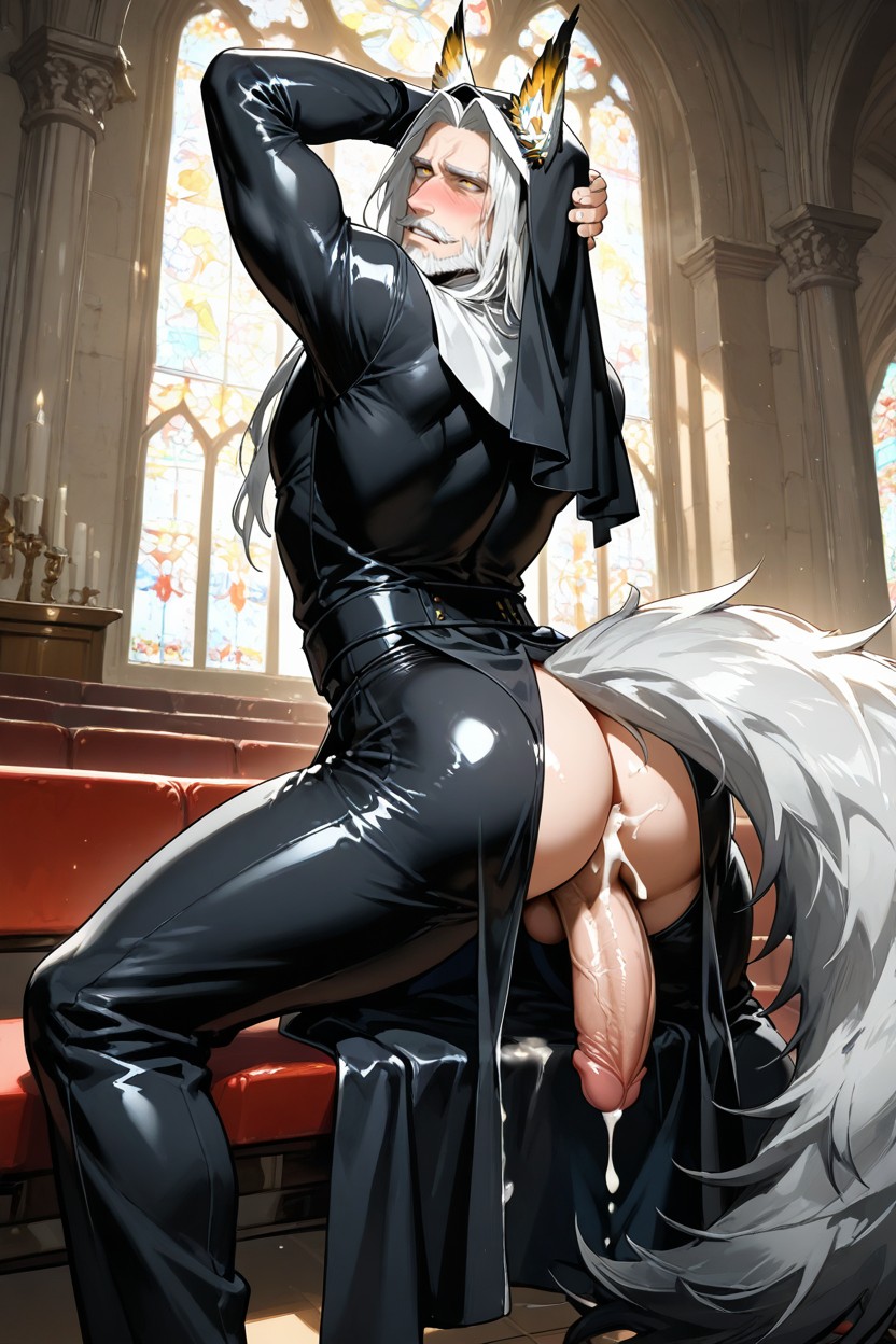 White Hair, Anal Sex, Middle-aged Porno IA Gay