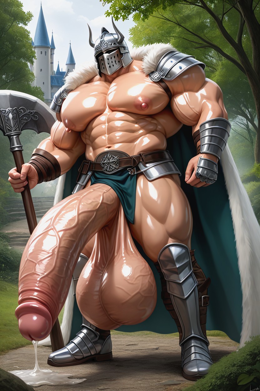 Hyper Long Gigantic Cock, Hyper Length Penis Shaft, Hyper Huge Bulging Testicles ゲイAIポルノ