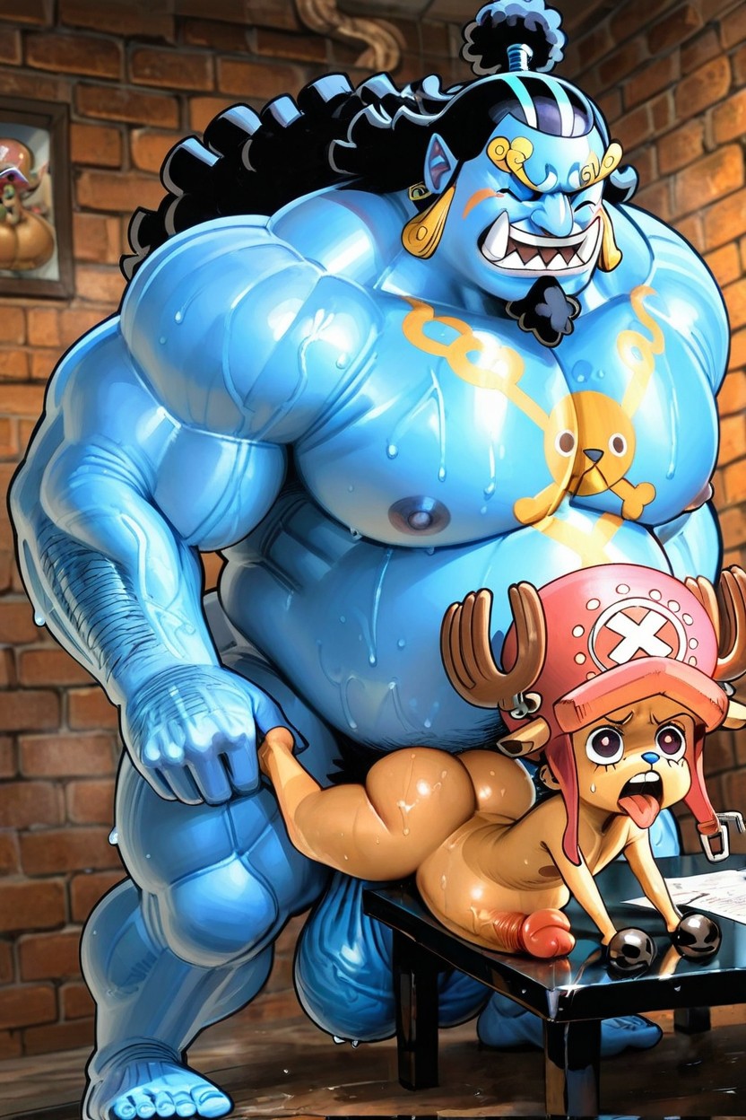 No Human, Tony Tony Chopper On Top Of The Black Table, Black Pornografia gay com IA