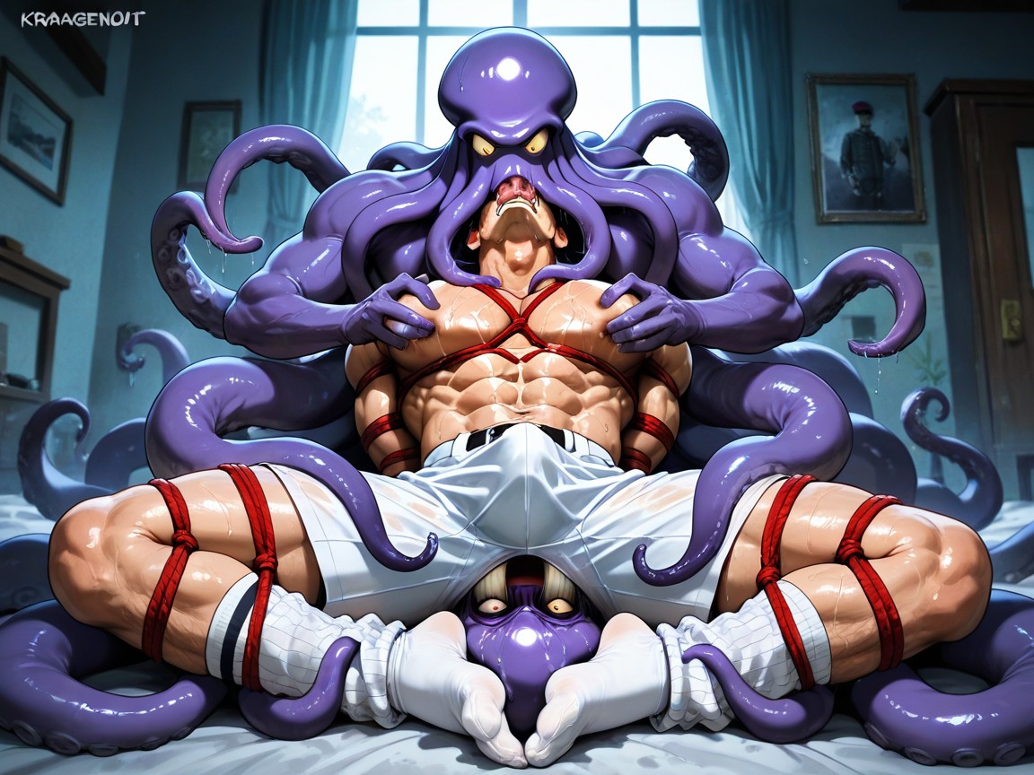 Masculine, Krakens Face Buried In Shigeo Kageyama‘s Ass, Defined V-line AI同性戀黃片
