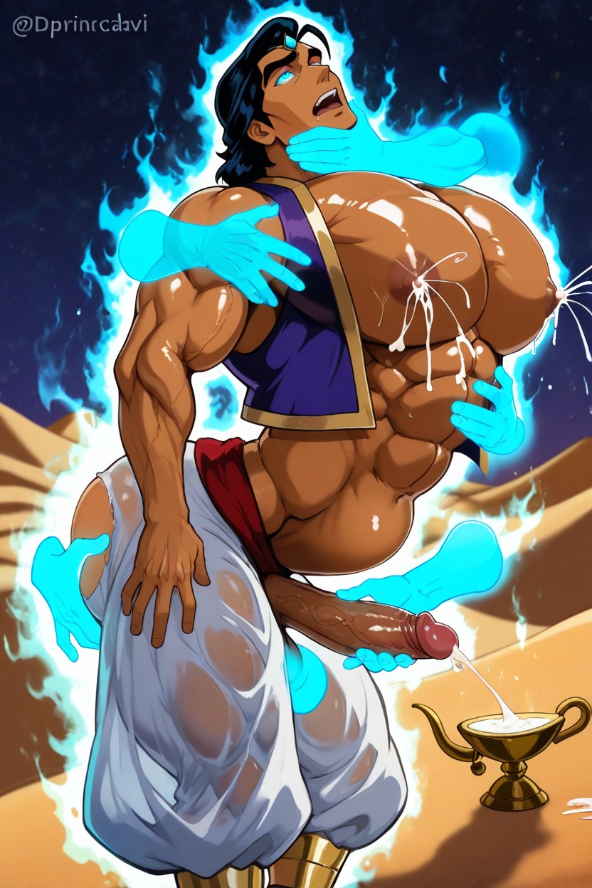 Exposed Penis, Dunes, Translucent Hands ゲイAIポルノ