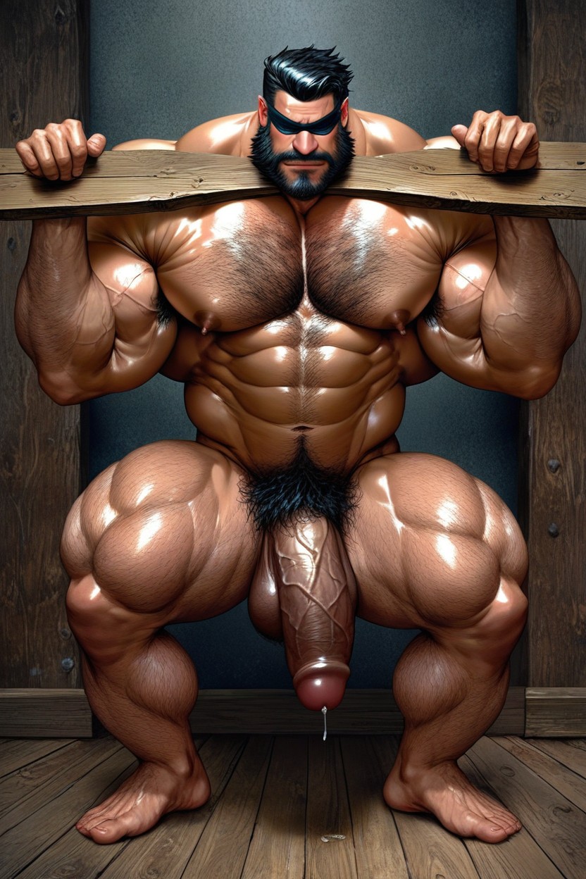 Blue Eyes, Wide Shoulders, Nude Pornografia gay com IA