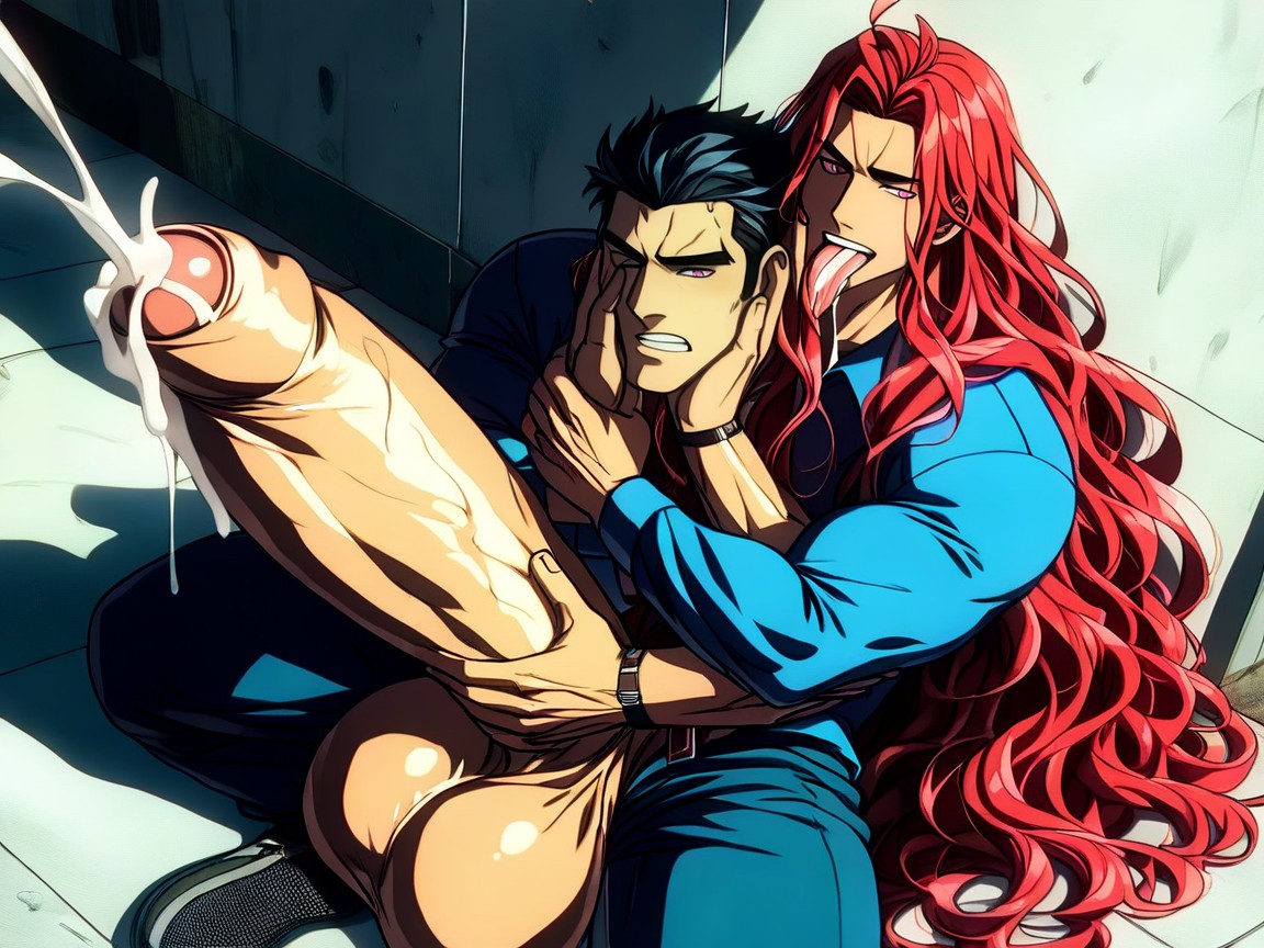 夜, Facial Cum, Masculine ゲイAIポルノ