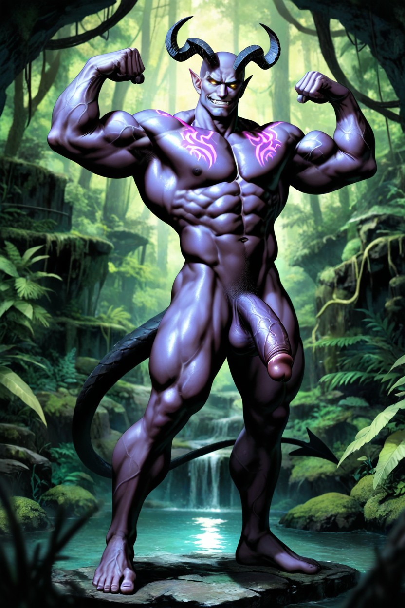 Muscular, Shoulders, Jungle Porno IA Gay