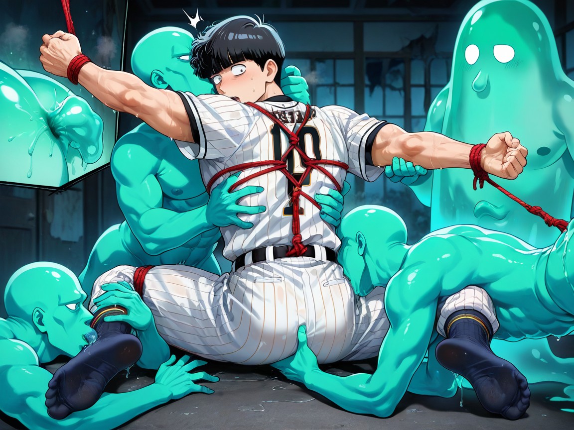 Ghosts Licking Shigeo’s Nipples, Rear View, Ghost Blob‘s Face Buried In Shigeo Kageyama‘s Ass AI同性戀黃片