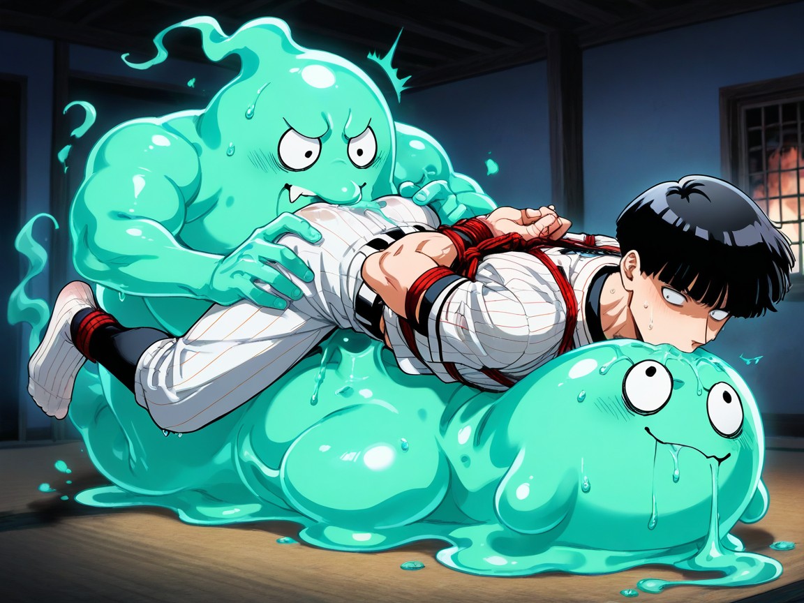 Big Arched Feet, Ghost Blob Sniffing Shigeo Kageyama‘s Ass, Fully Clothed ИИ гей порно
