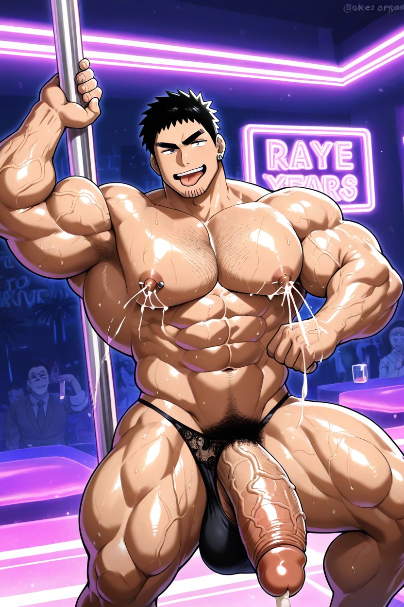 Male Only, Muscles Surdimensionnés, Gros Cul Porno IA Gay