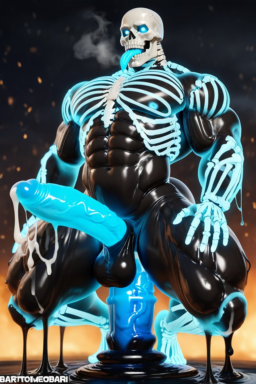 Abdominal Bulge, Bara, Black Slime Monster AI同性戀黃片