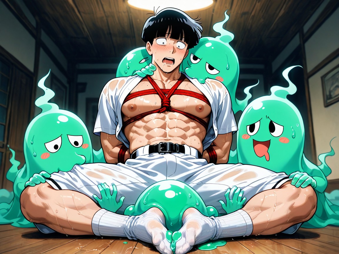 Big Arched Feet, Ghost Licking Shigeo Kageyama’s Ass, Shigeo Kageyama Face Sitting On Ghost Blobs Porno IA Gay
