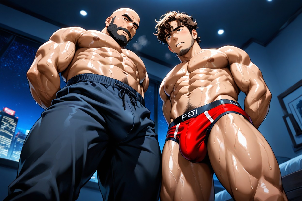 Two People, Shirtless Men, Bulge Porno IA Gay
