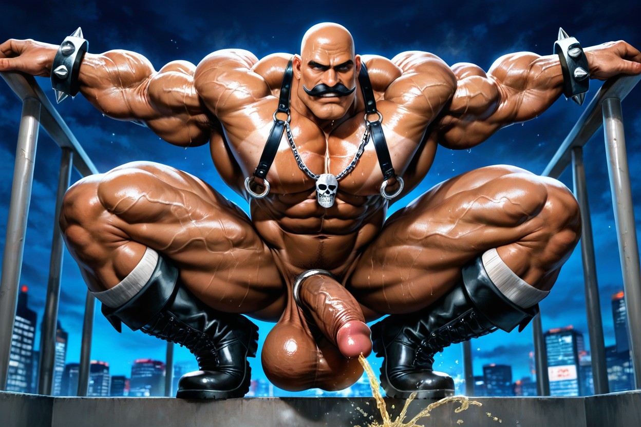 Erected Penis, Textured, Vue De Côté Porno IA Gay