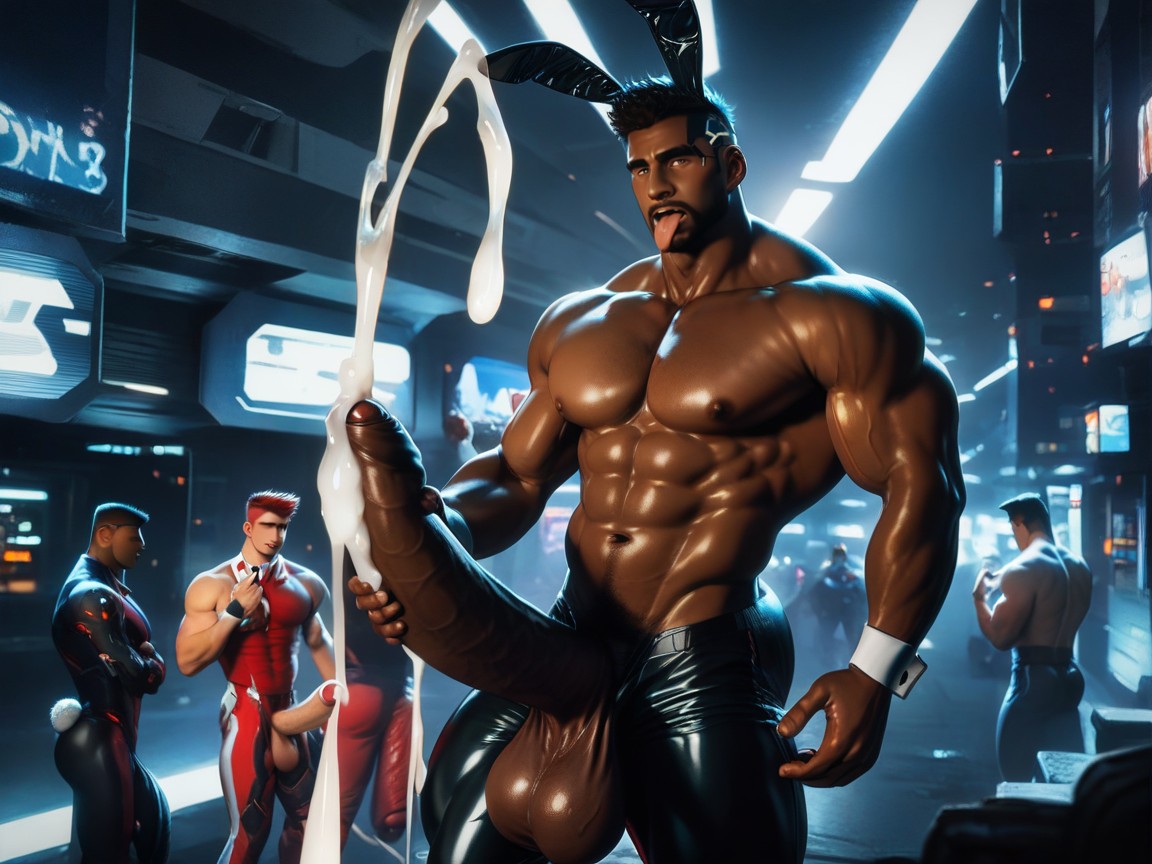 Looking Down Surprised At Penis, Detailed, Ultrarealistic Porno IA Gay
