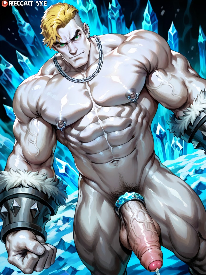 18+, Muscular Defined Pulpy Body, Debout Porno IA Gay