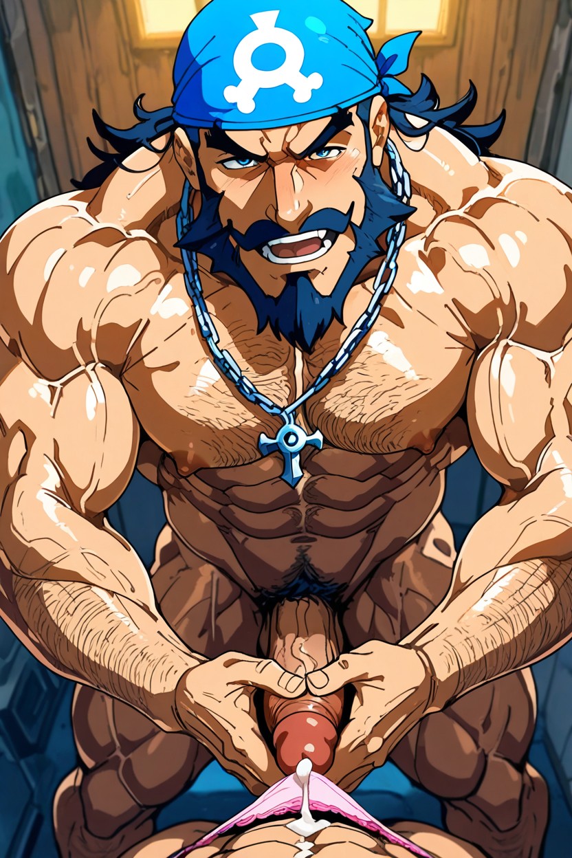 Cutesexyrobutts, Neisan Art Captain Neckchain On Neck Water Color Art, Abdominal Anime Style AI同性戀黃片
