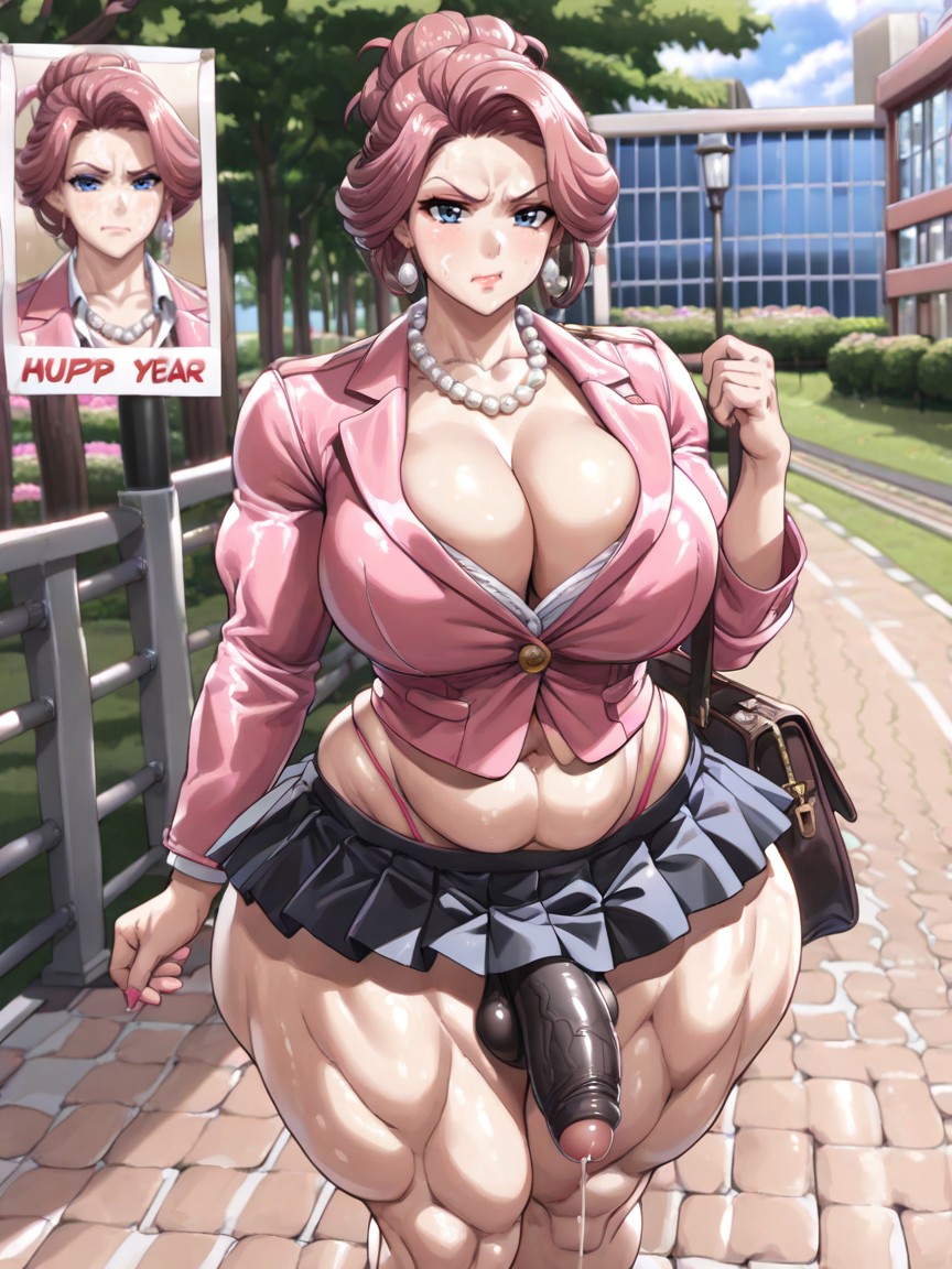Pleated Miniskirt, In The Park, Toned AI Gay Porn