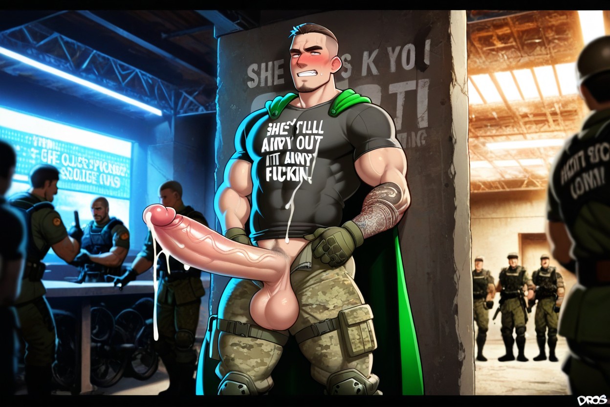 Standing, Big Muscles, Front View Porno IA Gay