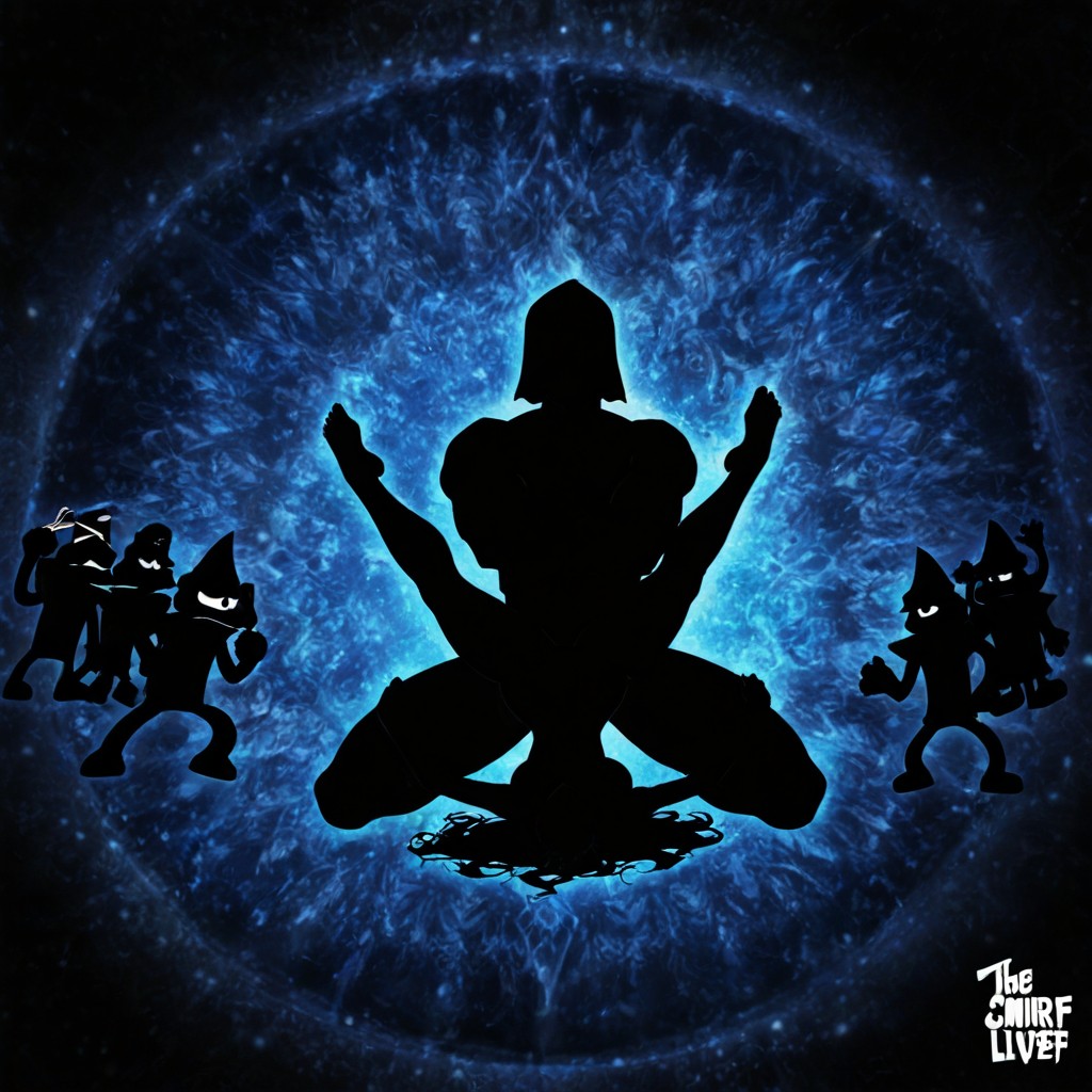 Dark Silhouette, Muted Watercolor, Smurf Women Giving Blowjobs AI同性戀黃片